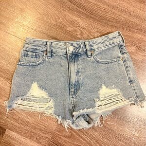 PacSun Light Blue Distressed Jean Shorts